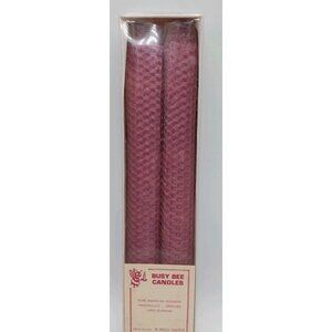 Busy Bee Pure American Beeswax Candles 8" Purple / Dark Pink